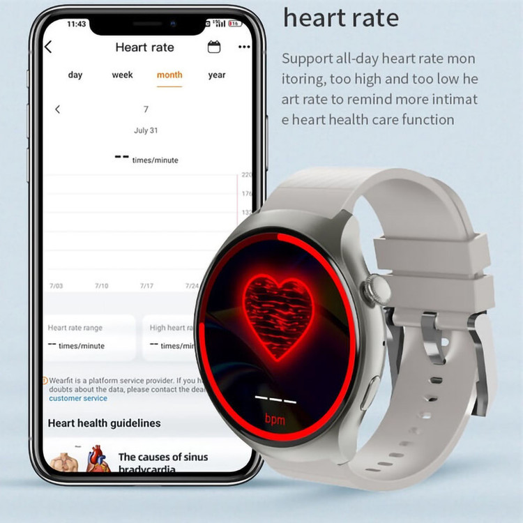 ساعت هوشمند ویرفیت مدل HW6 MINI صفحه نمایش رنگی و لمسی، کنترل موسیقی، کنترل سطح اکسیژن خون