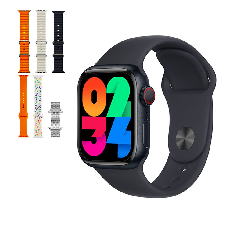 ساعت هوشمند ورنا مدل T45 Pro max With 7 Bands، مناسب برای ورزش، روزمره، رسمی، دارای قابلیتهای صفحه نمایش رنگی و لمسی، کنترل موسیقی