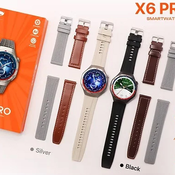 ساعت هوشمند 47میلیمتر کربی مدل X6 PRO با بند سیلیکونی
