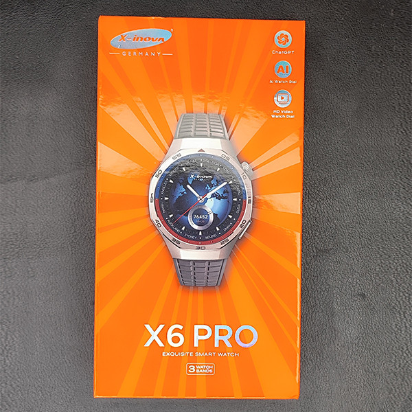 ساعت هوشمند 47میلیمتر کربی مدل X6 PRO با بند سیلیکونی