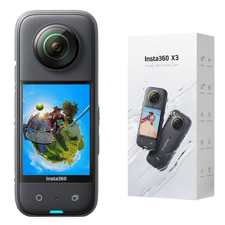 دوربین فیلم برداری ورزشی اینستا 360 مدل insta360 x3 به همراه لوازم جانبی