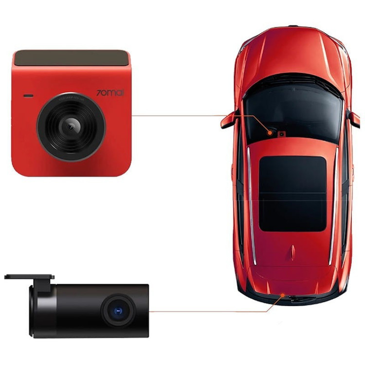 دوربین فیلم برداری خودرو سوِنتی مِی مدل 70mai Dash Cam A400 + RC09 Rear Camera