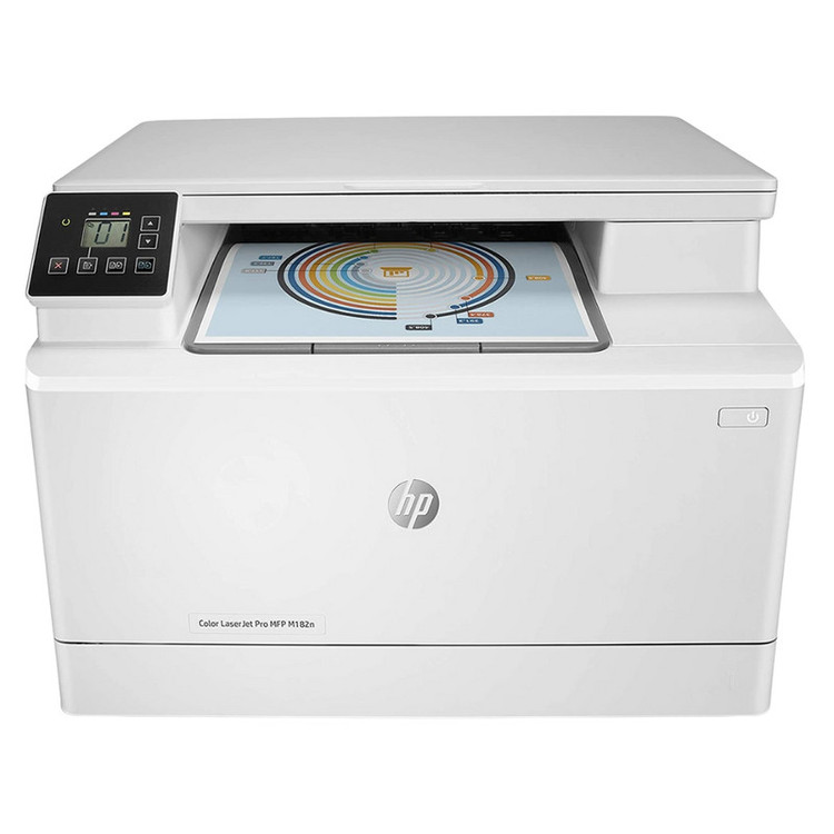 پرینتر لیزری چندکاره رنگی اچ پی مدل Color LaserJet Pro MFP M182n با اتصال باسیم و بیسیم، سایز چاپ A4