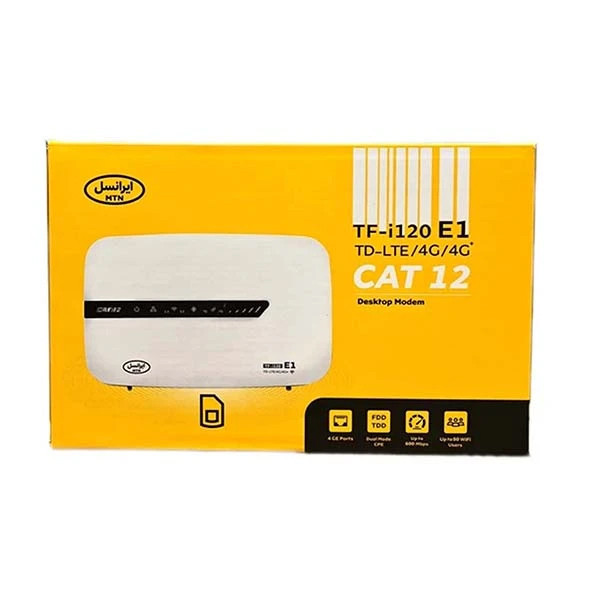 مودم تمام اپراتور TD-LTE ایرانسل مدل TF-i120 E1 به همراه 160 گیگ اینترنت یک ساله