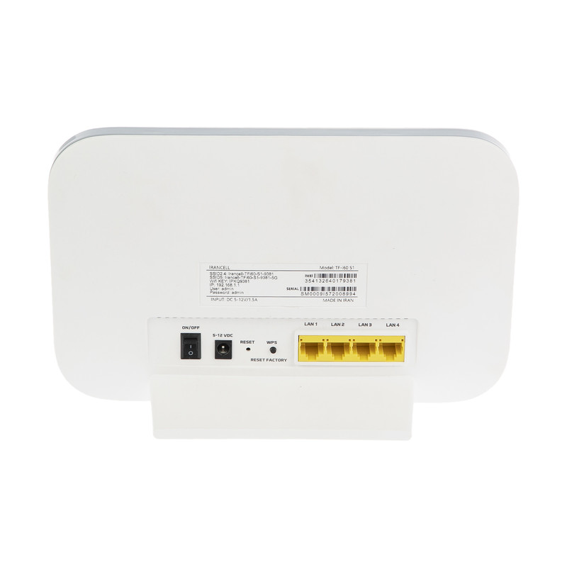 مودم 4G/TD-LTE ایرانسل مدل TF-i60 S1 به همراه سیم کارت TD-LTE و بسته اینترنت 500 گیگ یکساله