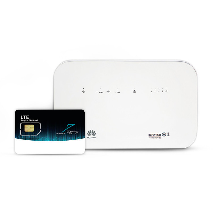 پکیج اینترنت ثابت TDLTE رسپینا با 200 گیگ اینترنت سه ماهه به همراه سیم کارت و مودم TF-i60 S1