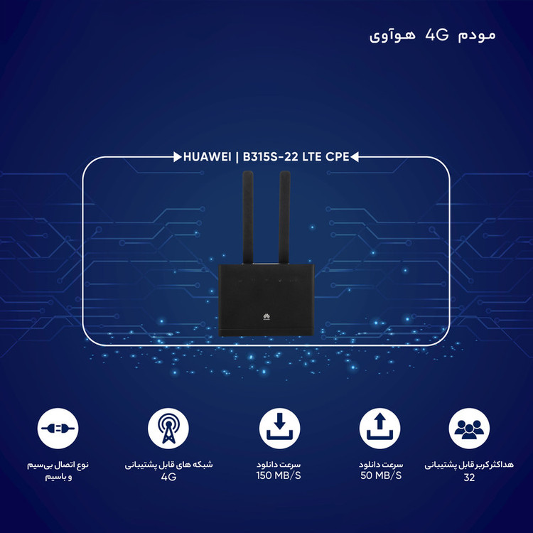مودم روتر بی سیم 4G هوآوی مدل B315s-22 LTE CPE