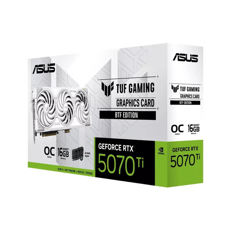 کارت گرافیک ایسوس مدل TUF Gaming GeForce RTX™ 5070 Ti 16GB GDDR7 BTF White OC Edition
