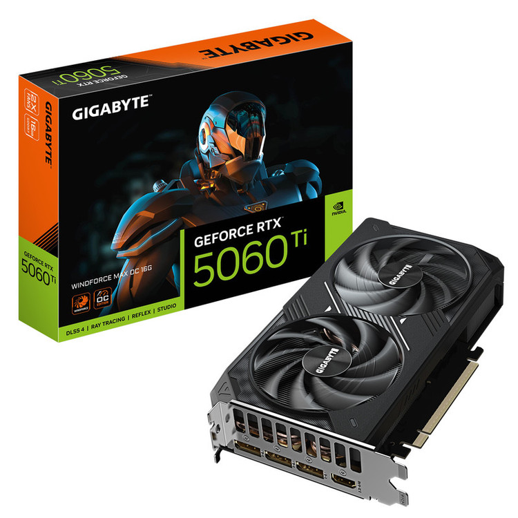 کارت گرافیک گیگابایت مدل GeForce RTX 5060 Ti WINDFORCE MAX OC 16G