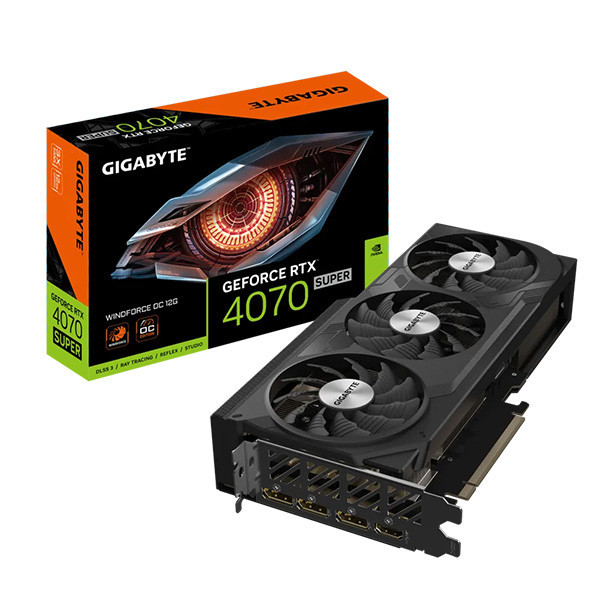کارت گرافیک گیگابایت مدل GeForce RTX 4070 SUPER WINDFORCE OC 12G