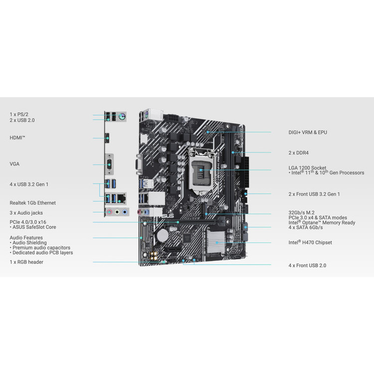 مادربرد ایسوس مدل PRIME H510M-K R2.0