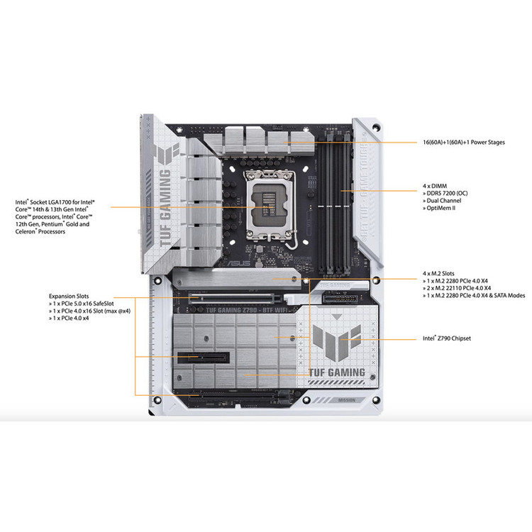 مادربرد ایسوس مدل TUF GAMING Z790-BTF WIFI