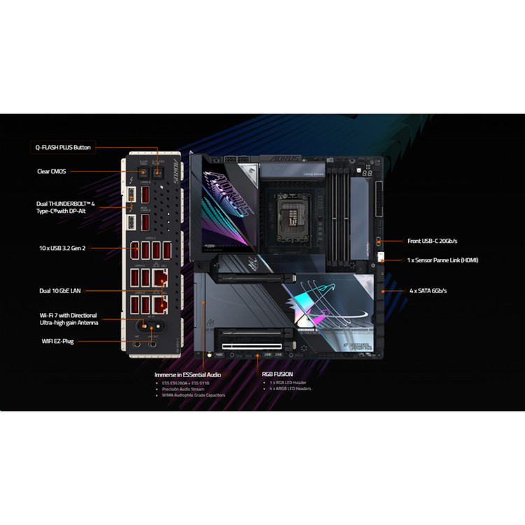 مادربرد گیگابایت مدل Z890 AORUS MASTER AI TOP