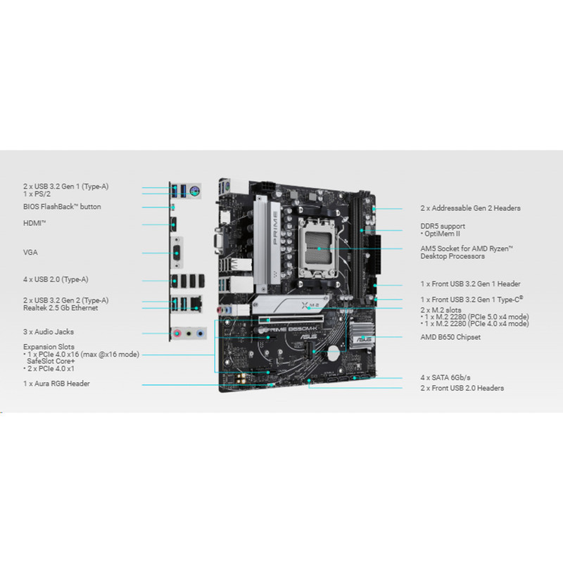 مادربرد ایسوس مدل PRIME B650M-K