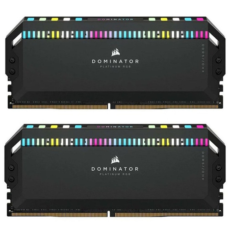 رم دسکتاپ DDR5 دو کاناله 6800 مگاهرتز CL40 کورسیر مدل Dominator Platinum RGB ظرفیت 64 گیگابایت