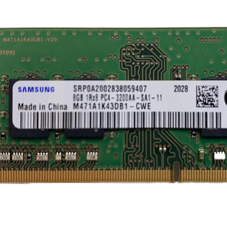 رم لپ تاپ DDR4 تک کاناله 3200 مگاهرتز CL11 سامسونگ مدل PC4 ظرفیت 8 گیگابایت