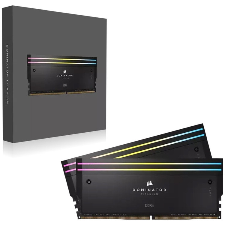 رم دسکتاپ DDR5 دوکاناله 6000 مگاهرتز CL30 کورسیر مدل Dominator Titanium RGB ظرفیت 32 گیگابایت
