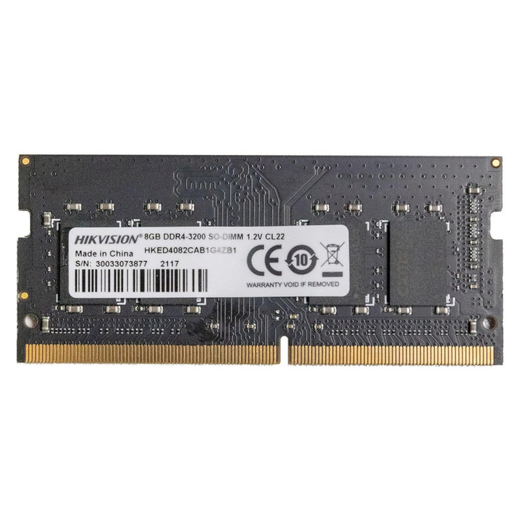 رم لپتاپ DDR4 تک کاناله 3200 مگاهرتز CL22 هایک ویژن مدل HKED4082CAB1G4ZB1ظرفیت هشت گیگابایت