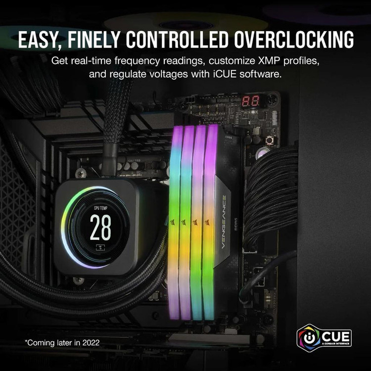 رم دسکتاپ DDR5 دو کاناله 5600 مگاهرتز CL40 کورسیر مدل VENGEANCE RGB ظرفیت 32 گیگابایت