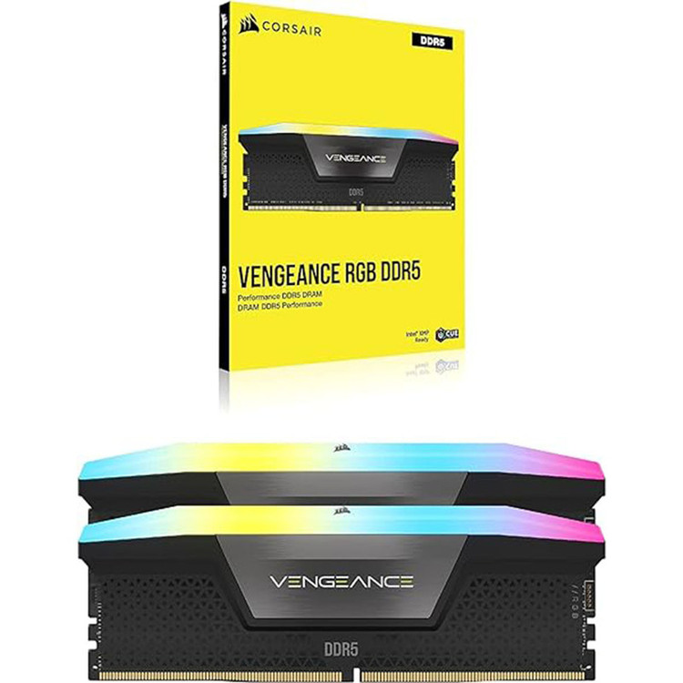 رم دسکتاپ DDR5 دو کاناله 5600 مگاهرتز CL40 کورسیر مدل VENGEANCE RGB ظرفیت 32 گیگابایت