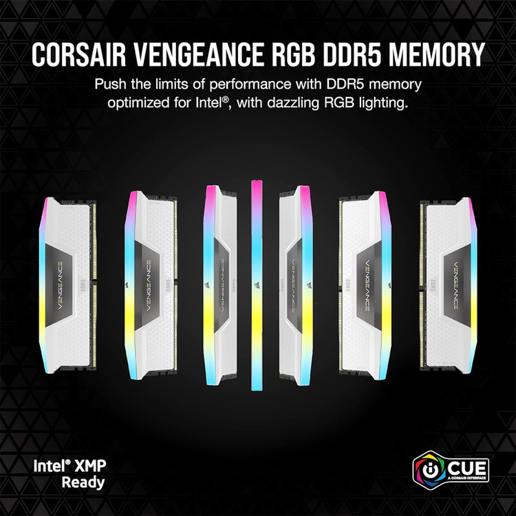 رم دسکتاپ DDR5 دو کاناله 5600 مگاهرتز CL40 کورسیر مدل VENGEANCE RGB ظرفیت 32 گیگابایت