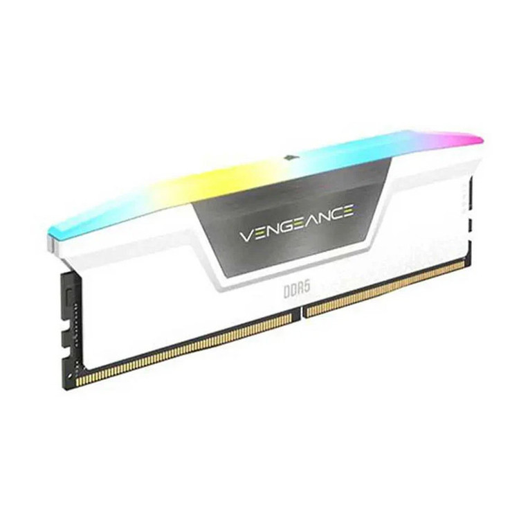 رم دسکتاپ DDR5 دو کاناله 6000 مگاهرتز CL36 کورسیر مدل VENGEANCE RGB White ظرفیت 32 گیگابایت