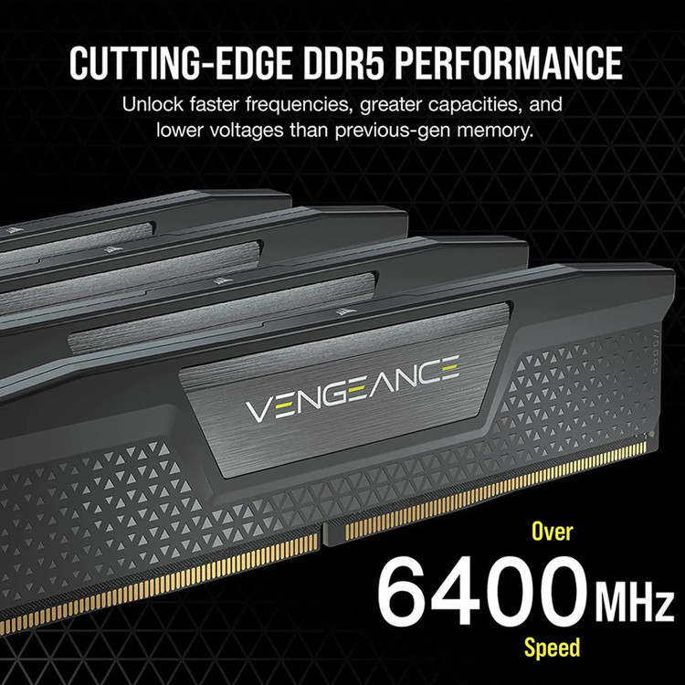 رم دسکتاپ DDR5 دو کاناله 6400 مگاهرتز CL36 کورسیر مدل VENGEANCE ظرفیت 32 گیگابایت