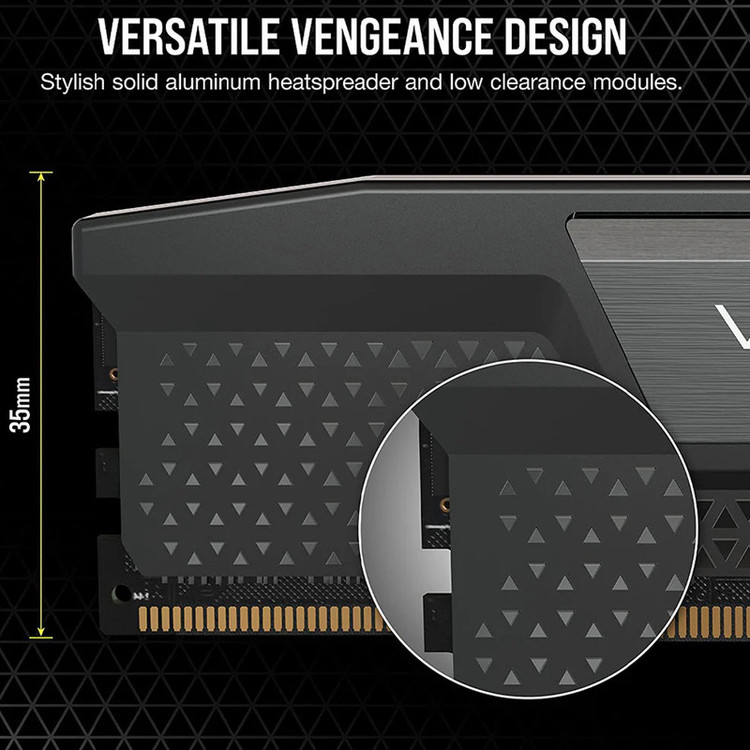 رم دسکتاپ DDR5 دو کاناله 6400 مگاهرتز CL36 کورسیر مدل VENGEANCE ظرفیت 32 گیگابایت