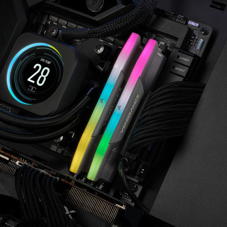 رم دسکتاپ DDR5 دو کاناله 5600 مگاهرتز CL40 کورسیر مدل VENGEANCE RGB ظرفیت 64 گیگابایت