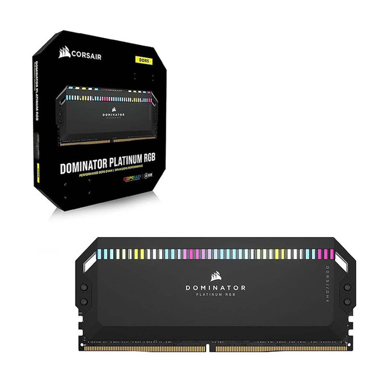 رم دسکتاپ DDR5 دو کاناله 6000 مگاهرتز CL36 کورسیر مدل Dominator Platinum RGB ظرفیت 32 گیگابایت