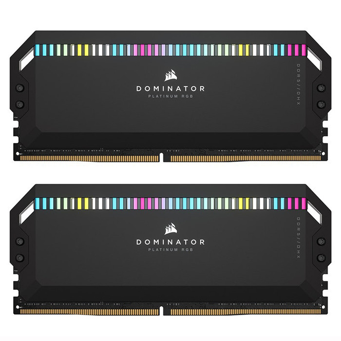 رم دسکتاپ DDR5 دو کاناله 5200 مگاهرتز CL40 کورسیر مدل Dominator Platinum RGB ظرفیت 32 گیگابایت