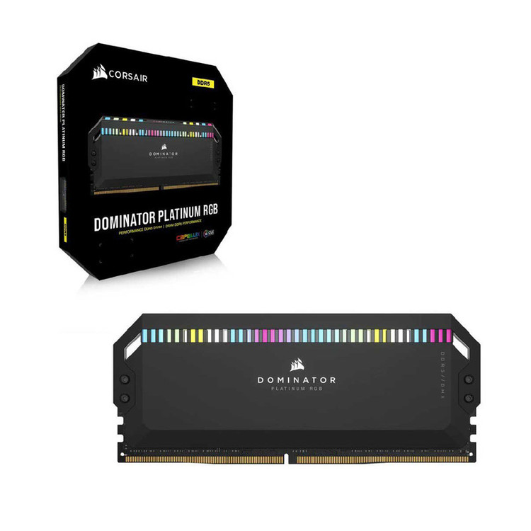 رم دسکتاپ DDR5 دو کاناله 5200 مگاهرتز CL40 کورسیر مدل Dominator Platinum RGB ظرفیت 32 گیگابایت