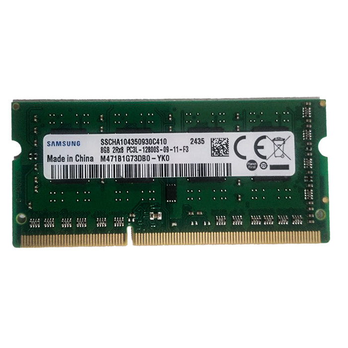رم لپ تاپ DDR3L تک کاناله 1600 مگاهرتز CL11 سامسونگ مدل YK0 ظرفیت 8 گیگابایت