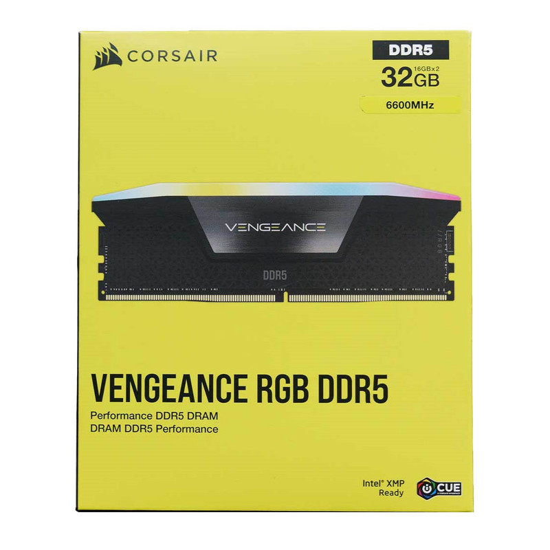 رم دسکتاپ DDR5 دو کاناله 6600 مگاهرتز CL38 کورسیر مدل VENGEANCE RGB ظرفیت 32 گیگابایت