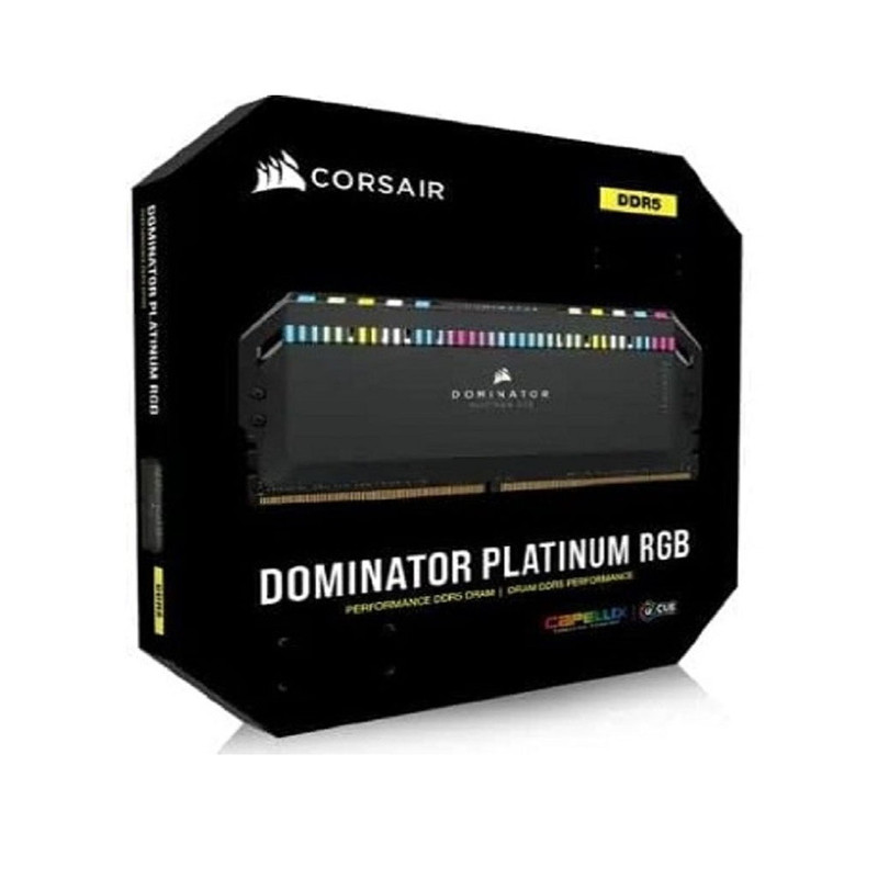 رم دسکتاپ DDR5 دو کاناله 6400 مگاهرتز CL32 کورسیر مدل Dominator Platinum RGB ظرفیت 64 گیگابایت