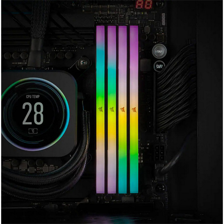 رم دسکتاپ DDR5 دو کاناله 5600 مگاهرتز CL40 کورسیر مدل VENGEANCE RGB ظرفیت 48 گیگابایت