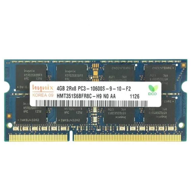 رم لپ تاپ DDR3 تک کاناله 1333 مگاهرتز CL9 هاینیکس مدل PC3-10600s ظرفیت ۴ گیگابایت