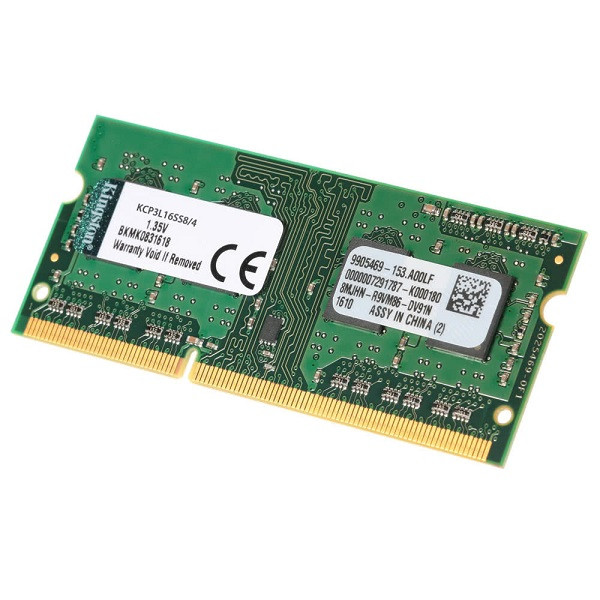 رم لپ تاپ DDR3L تک کاناله 1600 مگاهرتز CL11 کینگستون مدل KCPC3L ظرفیت 4 گیگابایت