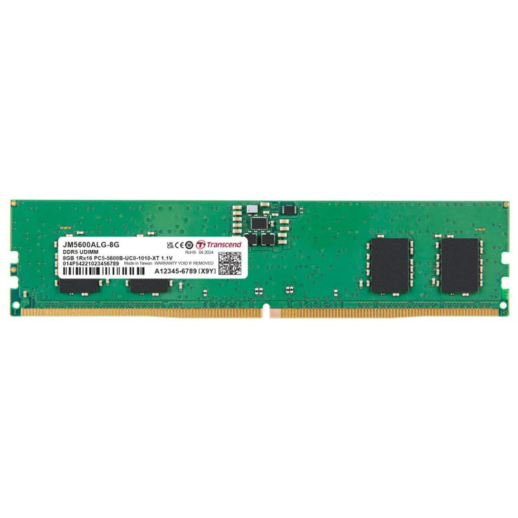 رم دسکتاپ DDR5 تک کاناله 5600 مگاهرتز cl46 ترنسند مدل j7 ظرفیت 8 گیگابایت