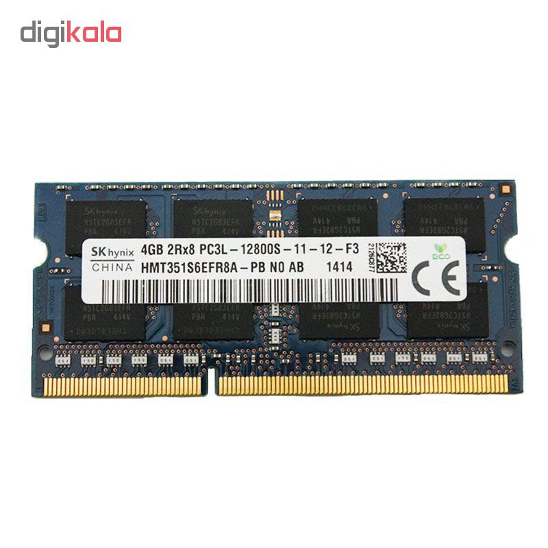 رم لپ تاپ DDR3L تک کاناله 1600مگاهرتز اس کی هاینیکس مدل HMT351S6EFR8A ظرفیت 4 گیگابایت