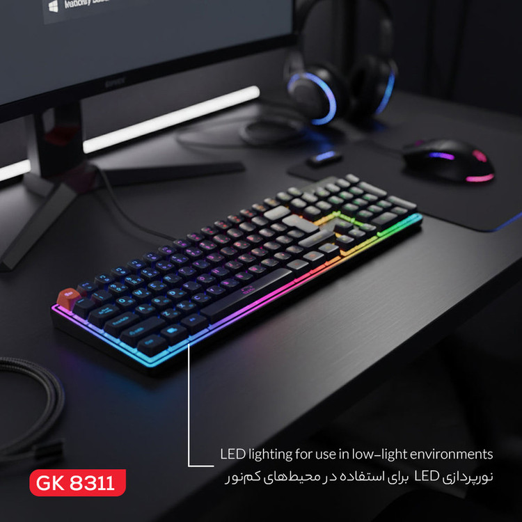 کیبورد مخصوص بازی تسکو مدل GK 8311 Apollo