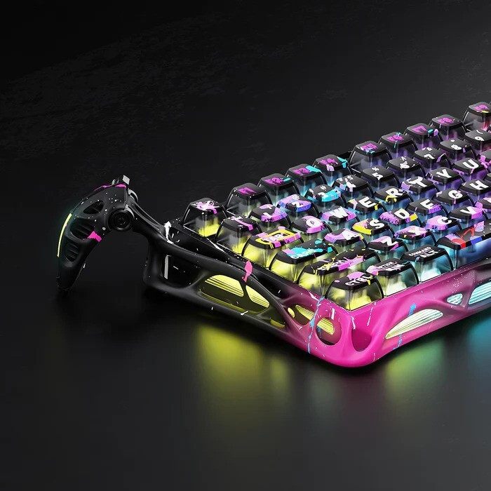 کیبورد مخصوص بازی گراوا استار مدل Mercury V75 Pro Special Edition Neon Graffiti