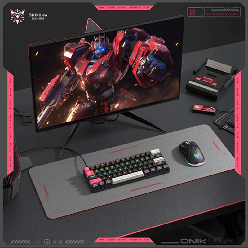 کیبورد گیمینگ اونیکوما مدل G55 RGB، مکانیکال سوییچ قهوهای، Tenkeyless، نورپردازی RGB