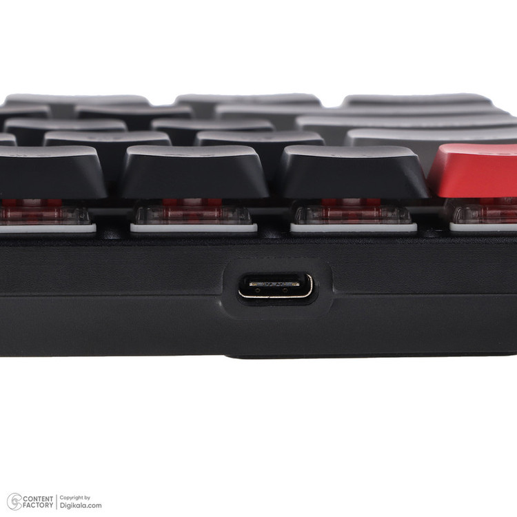 کیبورد گیمینگ بی سیم لاجی کی مدل K410B، سوییچ مکانیکال قرمز، Tenkeyless، نورپردازی RGB