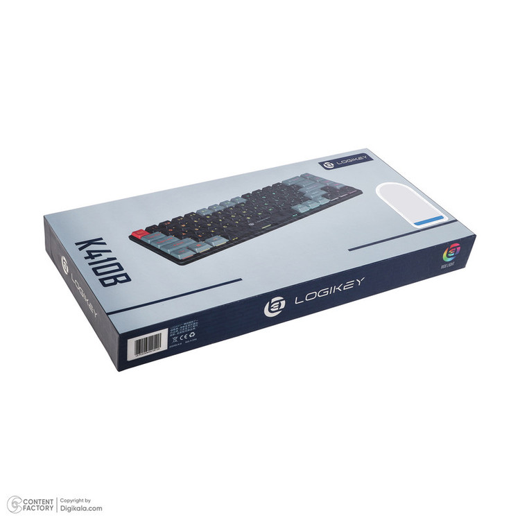کیبورد گیمینگ بی سیم لاجی کی مدل K410B، سوییچ مکانیکال قرمز، Tenkeyless، نورپردازی RGB