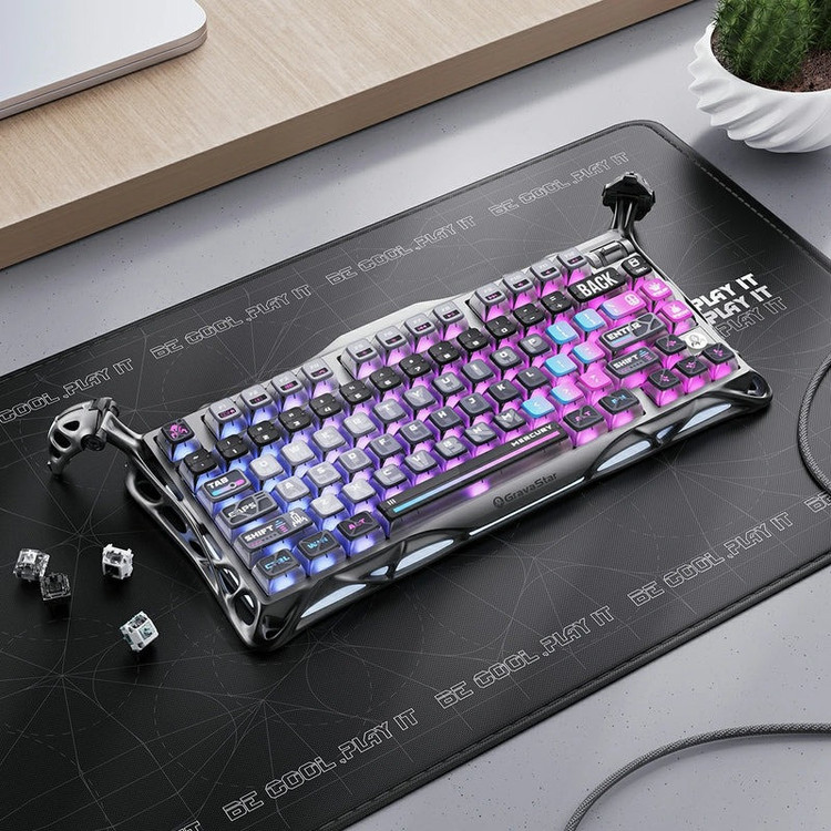 کیبورد مخصوص بازی گراوا استار مدل Mercury K1 Pro Cyberpunk