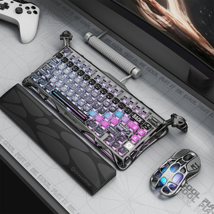 کیبورد مخصوص بازی گراوا استار مدل Mercury K1 Pro Cyberpunk