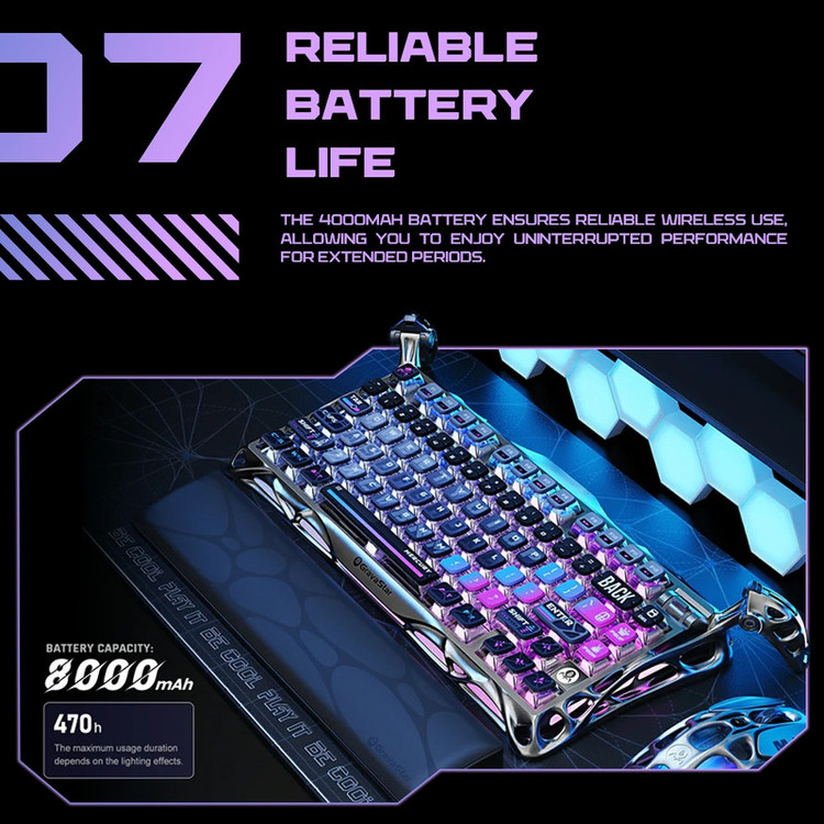کیبورد مخصوص بازی گراوا استار مدل Mercury K1 Pro Cyberpunk
