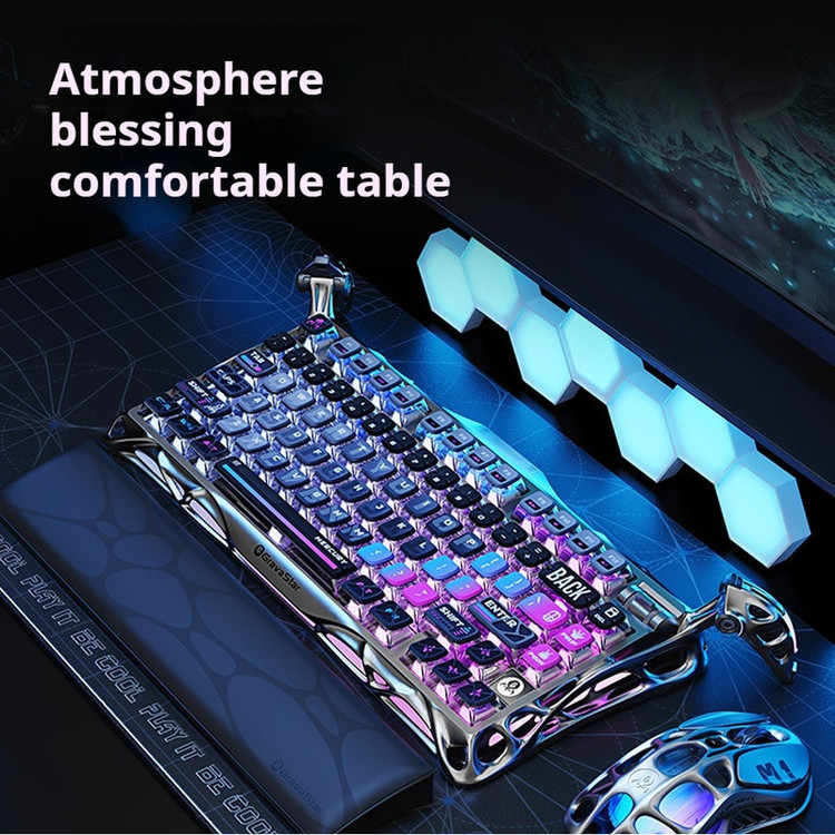 کیبورد مخصوص بازی گراوا استار مدل Mercury K1 Pro Cyberpunk