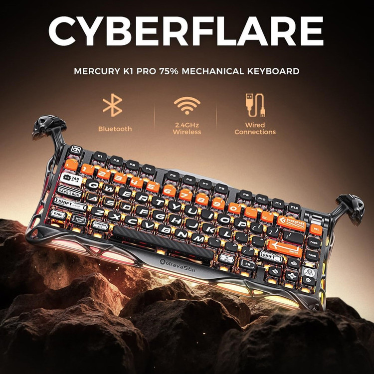 کیبورد مخصوص بازی گراوا استار مدل Mercury K1Pro CyberFlare